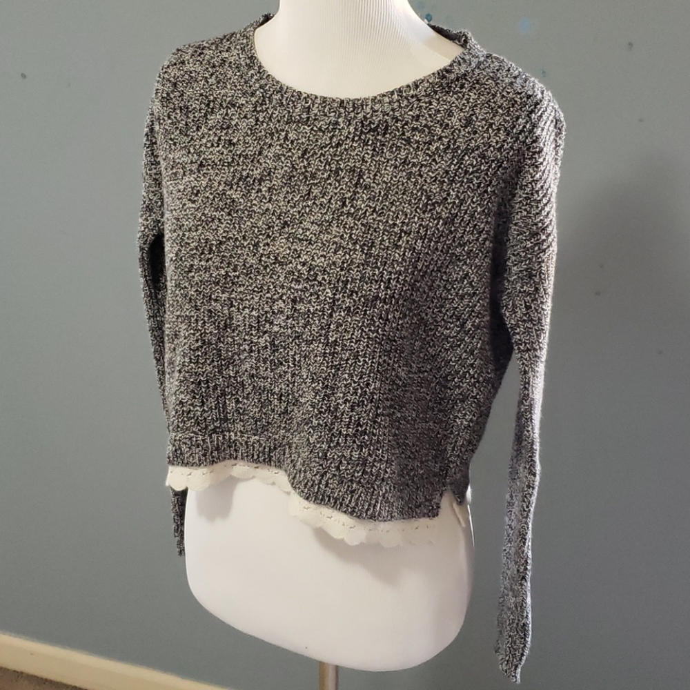 Grey Cropped Sweater